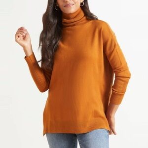 Evereve French Connection Tunic Turtleneck Sweater